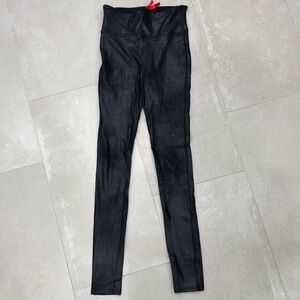 Spanx black faux leather leggings
